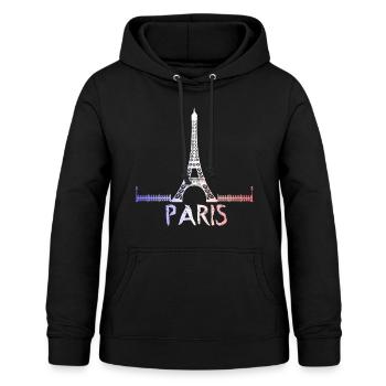 Paris Eiffelturm Urlaub Frankreich Geschenk - Frauen Hoodie - Schwarz - Vorne - AI Model Female 172 light (172cm)