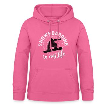 Surf des neiges - Sweat à capuche Femme - rose - Devant - AI Model Female 172 light (172cm)