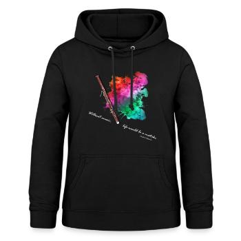 Fagott - Frauen Hoodie - Schwarz - Vorne - AI Model Female 172 light (172cm)