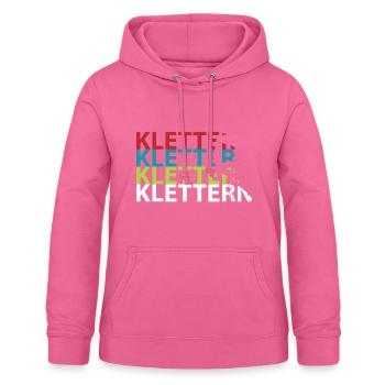 Grimpeur - Sweat à capuche Femme - rose - Devant - AI Model Female 172 light (172cm)