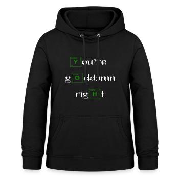 Walter White: Heisenberg - Sweat à capuche Femme - noir - Devant - AI Model Female 172 light (172cm)