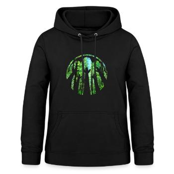 Wald - Frauen Hoodie - Schwarz - Vorne - AI Model Female 172 light (172cm)