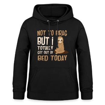 Faultier - Frauen Hoodie - Schwarz - Vorne - AI Model Female 172 light (172cm)