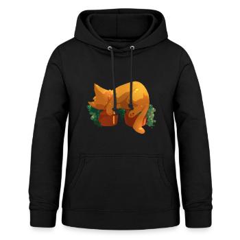 Chat sur des pots de fleur. - Sweat à capuche Femme - noir - Devant - AI Model Female 172 light (172cm)