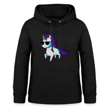 Licorne rapide - Sweat à capuche Femme - noir - Devant - AI Model Female 172 light (172cm)