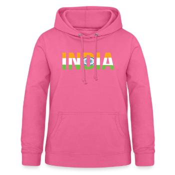 Inde - Sweat à capuche Femme - rose - Devant - AI Model Female 172 light (172cm)
