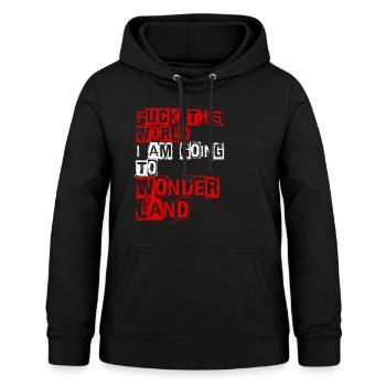Fuck it - Sweat à capuche Femme - noir - Devant - AI Model Female 172 light (172cm)