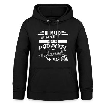patenonkel - Frauen Hoodie - Schwarz - Vorne - AI Model Female 172 light (172cm)