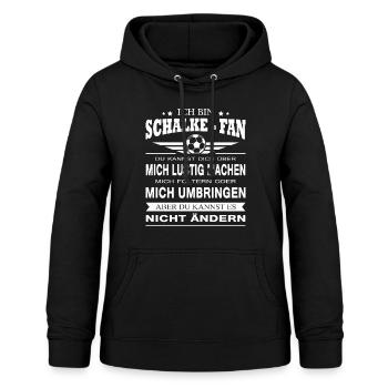 Schalke Design für wahre Fans! - Frauen Hoodie - Schwarz - Vorne - AI Model Female 172 light (172cm)