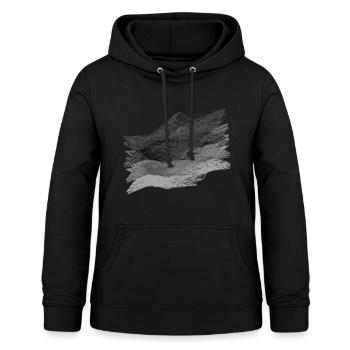 Abstraktes Chaos - Frauen Hoodie - Schwarz - Vorne - AI Model Female 172 light (172cm)