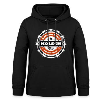 Unantastbar Kölsch - Frauen Hoodie - Schwarz - Vorne - AI Model Female 172 light (172cm)