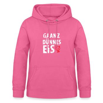 ganz dünnes Eis - Frauen Hoodie - Pink - Vorne - AI Model Female 172 light (172cm)