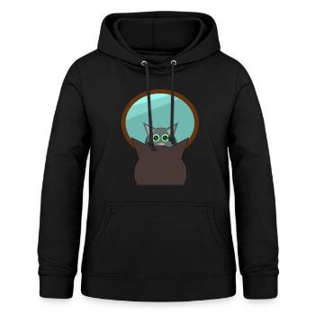 🐱CAT🐱 - Women's Hoodie - black - Front - AI Model Female 172 light (172cm)