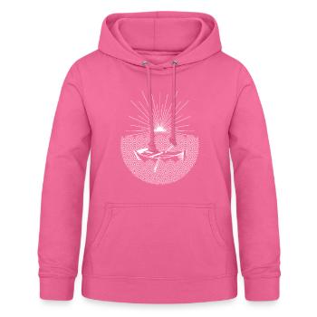 Boot Wasser Sonne Wellen Abstrakt - Frauen Hoodie - Pink - Vorne - AI Model Female 172 light (172cm)