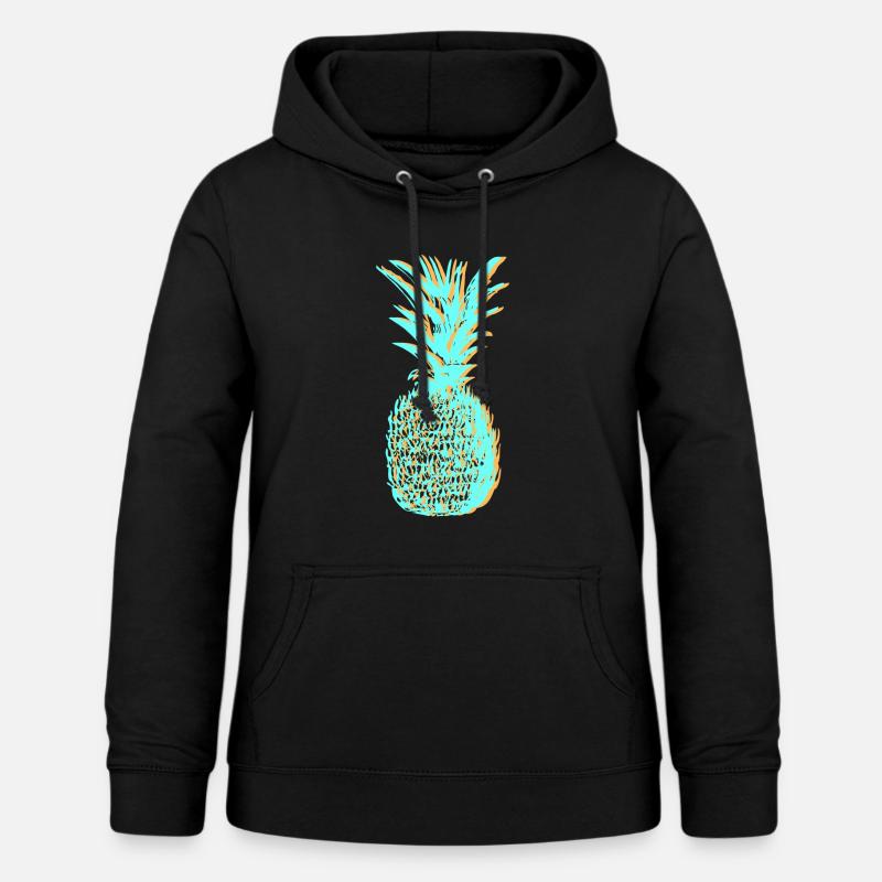 Sun holiday pineapple 3D - Women's Hoodie - black
