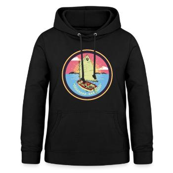 Optimist - Frauen Hoodie - Schwarz - Vorne - AI Model Female 172 light (172cm)