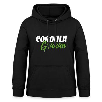 Cordula Grün - Frauen Hoodie - Schwarz - Vorne - AI Model Female 172 light (172cm)