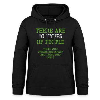 Binary Types - Frauen Hoodie - Schwarz - Vorne - AI Model Female 172 light (172cm)
