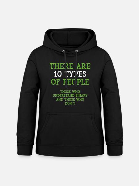 Binary Types - Frauen Hoodie - Schwarz