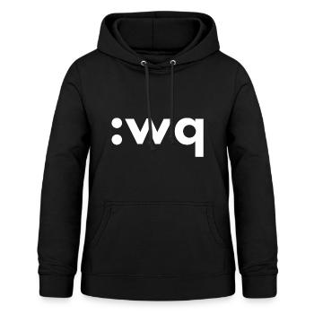 :wq - Frauen Hoodie - Schwarz - Vorne - AI Model Female 172 light (172cm)