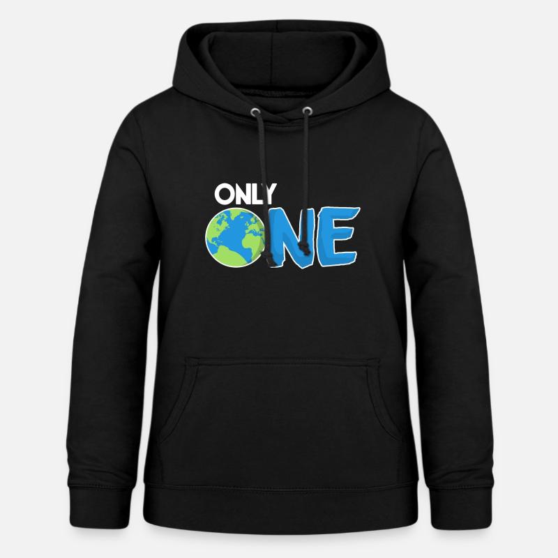 Une seule planète Terre - Sweat à capuche Femme - noir