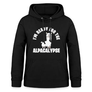 Alpaka lustiger Spruch Sprüche Lama - Frauen Hoodie - Schwarz - Vorne - AI Model Female 172 light (172cm)