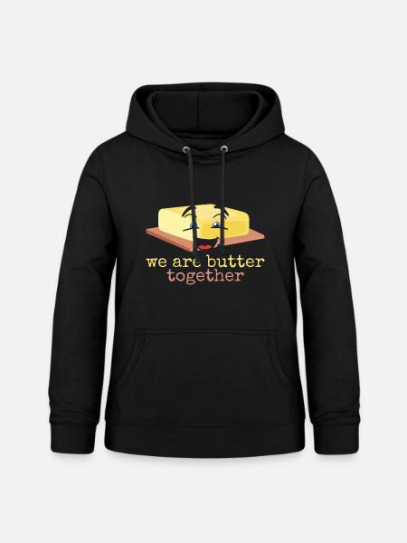Butter lustig Spruch - Frauen Hoodie - Schwarz