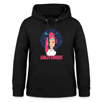 Sagittarius - Women's Hoodie - black - Front - AI Model Female 172 light (172cm)