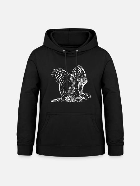 Eulen - Frauen Hoodie - Schwarz