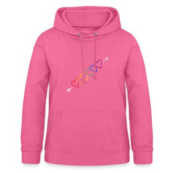 Pfeil Regenbogen LGBT - Frauen Hoodie - Pink - Vorne - AI Model Female 172 light (172cm)