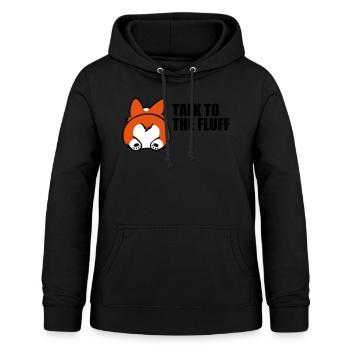 CORGI BUTT talktothefluff - Women's Hoodie - black - Front - AI Model Female 172 light (172cm)