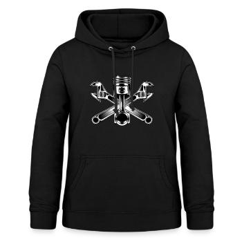 Piston moteur visseuse - Sweat à capuche Femme - noir - Devant - AI Model Female 172 light (172cm)