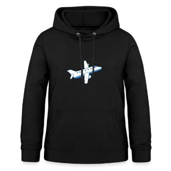 Airplane Plane - Frauen Hoodie - Schwarz - Vorne - AI Model Female 172 light (172cm)