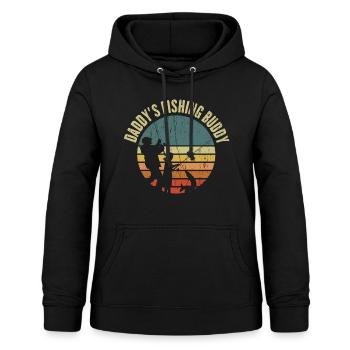 Daddies Fishing Buddy - Angler - Frauen Hoodie - Schwarz - Vorne - AI Model Female 172 light (172cm)