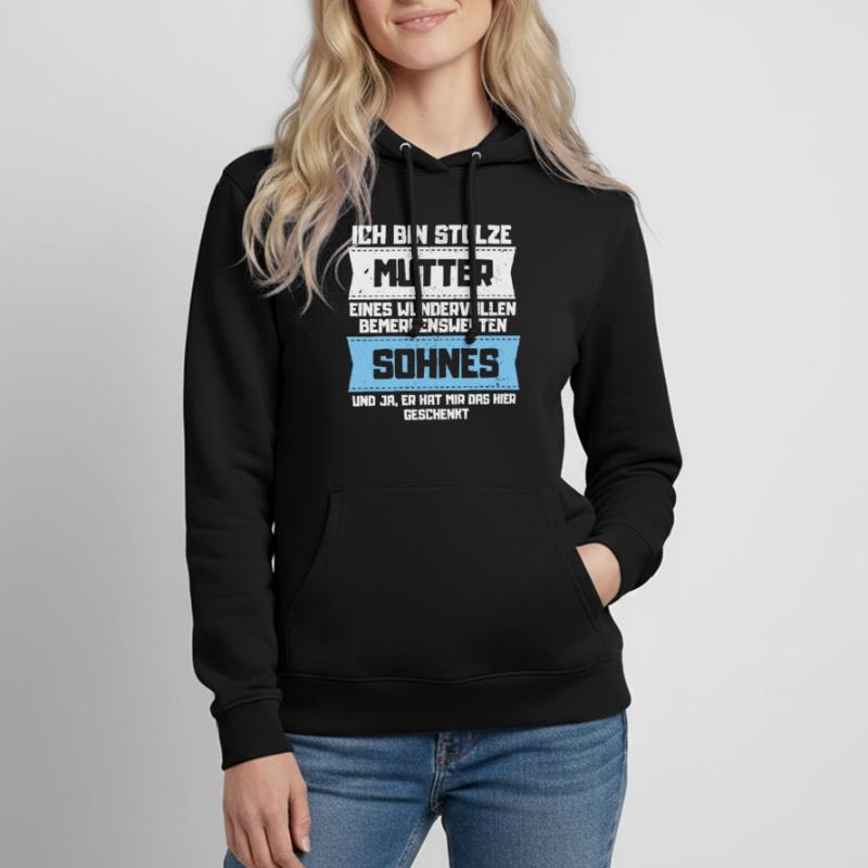 Stolze Mutter eines Sohnes Frauen Hoodie