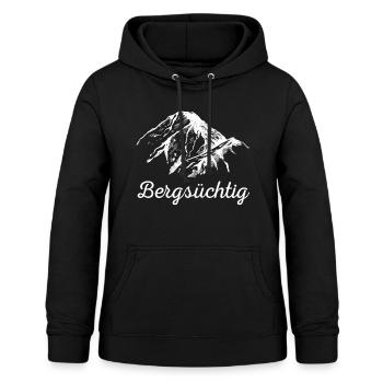 Bergsüchtig Wandern und Berge Kletterer Geschenk - Frauen Hoodie - Schwarz - Vorne - AI Model Female 172 light (172cm)