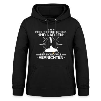 Stockschießen Eisstockschießen Eisstock Spruch - Frauen Hoodie - Schwarz - Vorne - AI Model Female 172 light (172cm)