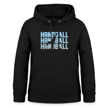 Lustig Handball Handballer Handballspieler Spruch - Frauen Hoodie - Schwarz - Vorne - AI Model Female 172 light (172cm)