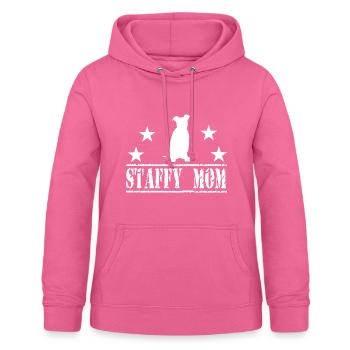 Stafford T-Shirt Staffy Mom Hundemama - Sweat à capuche Femme - rose - Devant - AI Model Female 172 light (172cm)