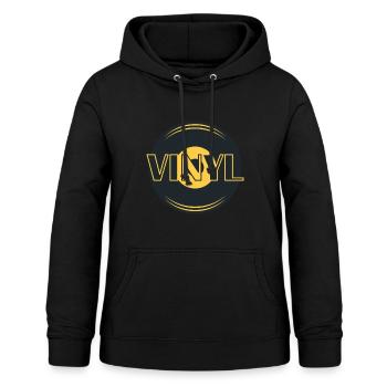 Vinyle - Sweat à capuche Femme - noir - Devant - AI Model Female 172 light (172cm)