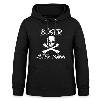 Böser alter Mann Totenkopf - Frauen Hoodie - Schwarz - Vorne - AI Model Female 172 light (172cm)