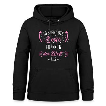 Franken Franke Fränkin Fränkisch Heimat Spruch - Frauen Hoodie - Schwarz - Vorne - AI Model Female 172 light (172cm)