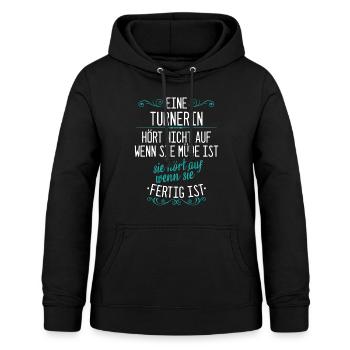 Turnen Turner Bodenturnen Geräteturnen Spruch - Frauen Hoodie - Schwarz - Vorne - AI Model Female 172 light (172cm)