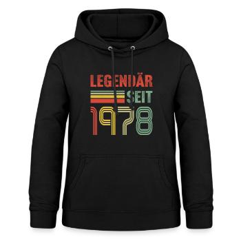 Legendär seit 1978 - Frauen Hoodie - Schwarz - Vorne - AI Model Female 172 light (172cm)