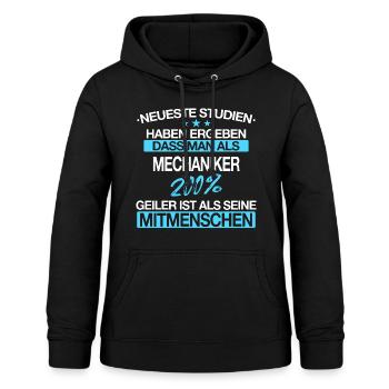 Mechaniker Werkstatt Automechaniker Auto Spruch - Frauen Hoodie - Schwarz - Vorne - AI Model Female 172 light (172cm)
