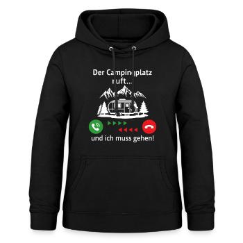 Der Campingplatz ruft und ich muss gehen - Frauen Hoodie - Schwarz - Vorne - AI Model Female 172 light (172cm)