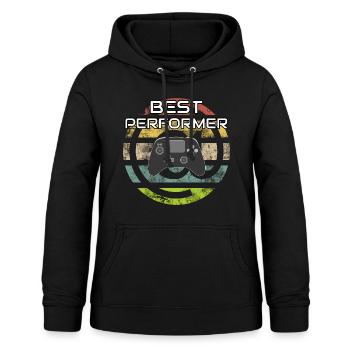 BEST PERFORMER @ Controller Gaming Videospiele - Frauen Hoodie - Schwarz - Vorne - AI Model Female 172 light (172cm)