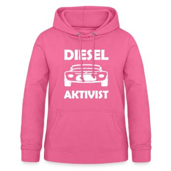Der Diesel Aktivist - Frauen Hoodie - Pink - Vorne - AI Model Female 172 light (172cm)