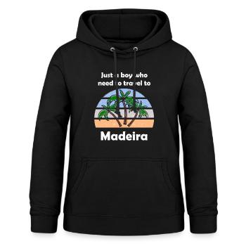 Der Junge aus Madeira - Frauen Hoodie - Schwarz - Vorne - AI Model Female 172 light (172cm)