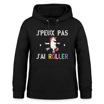 J'Peux Pas J'Ai Roller - Sweat à capuche Femme - noir - Devant - AI Model Female 172 light (172cm)